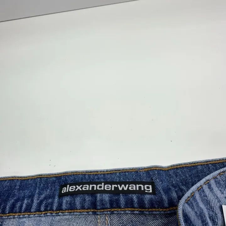 Alexander Wang Alexander Wang SS24 Logo Print Denim Pants - Size 24" / US 00 / IT 34 - 3 Thumbnail