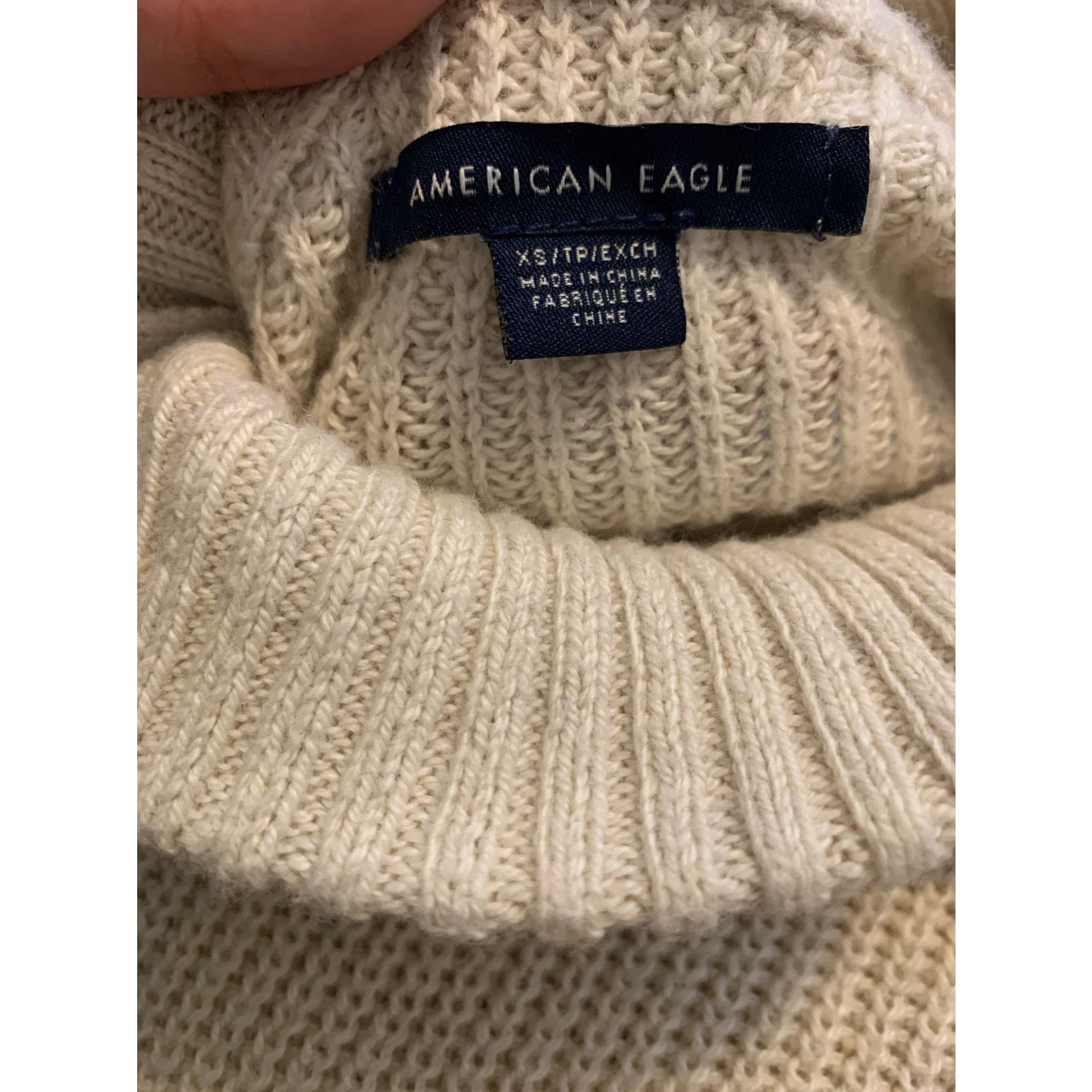 American Eagle Outfitters American Eagle cream mini sweater dress size Xsmall Size XS / US 0-2 / IT 36-38 - 3 Thumbnail
