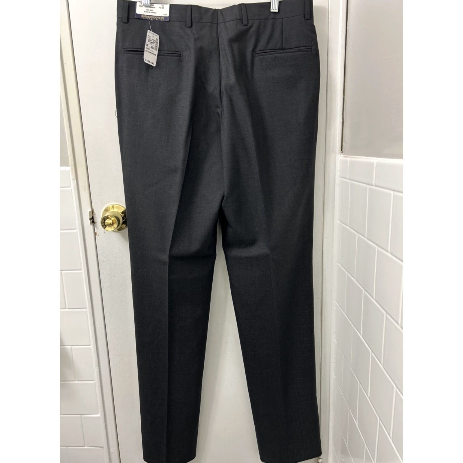 Jos. A. Bank VINTAGE? No. Jos A Bank Pants 35x37 Dark Gray Windsor 100% Wool Pleated YKK NWT Msrp Size US 35 - 5 Thumbnail