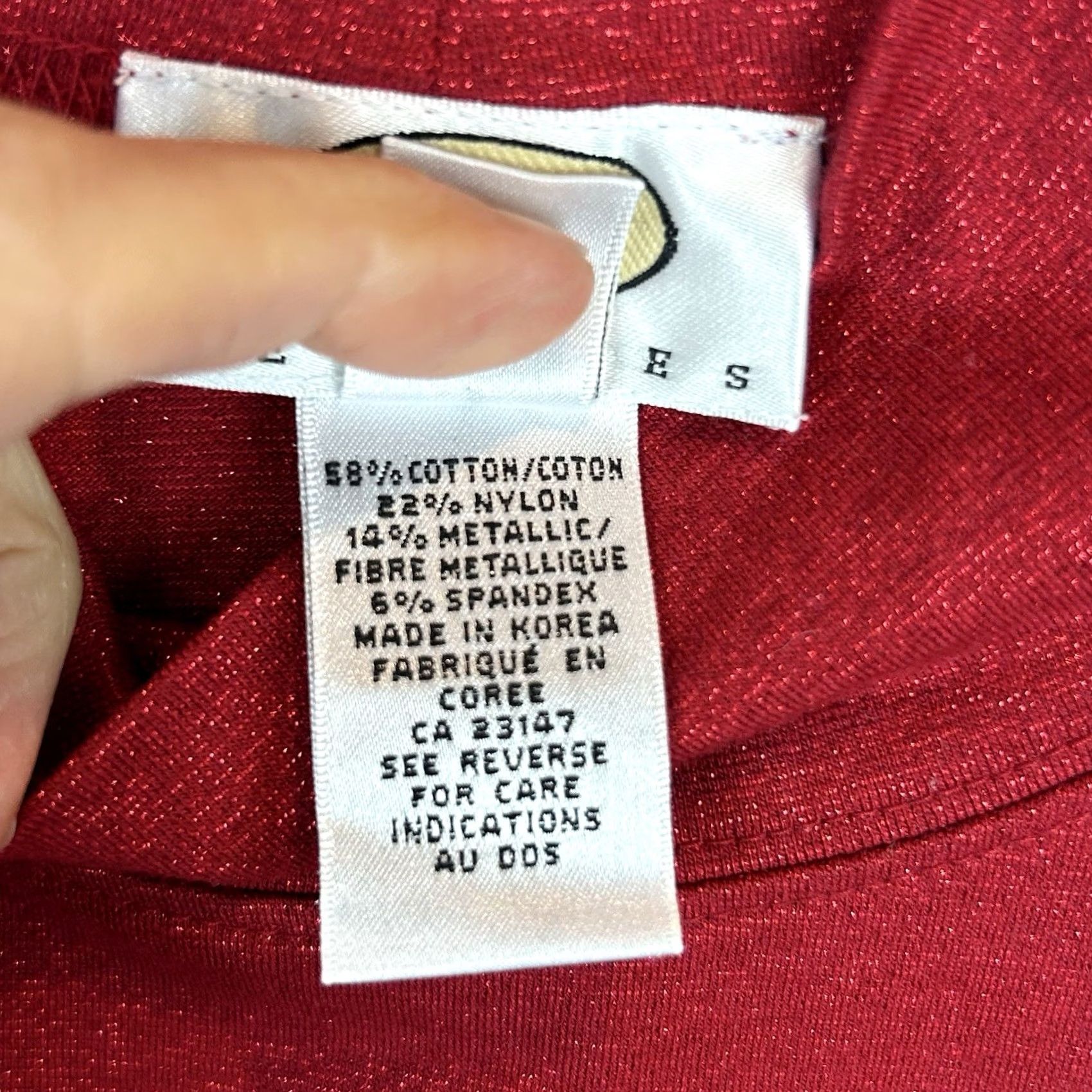 Talbots Talbots Mock Neck Top Womens Large Petite Red Sparkle Christmas Winter Holiday Size L / US 10 / IT 46 - 7 Thumbnail
