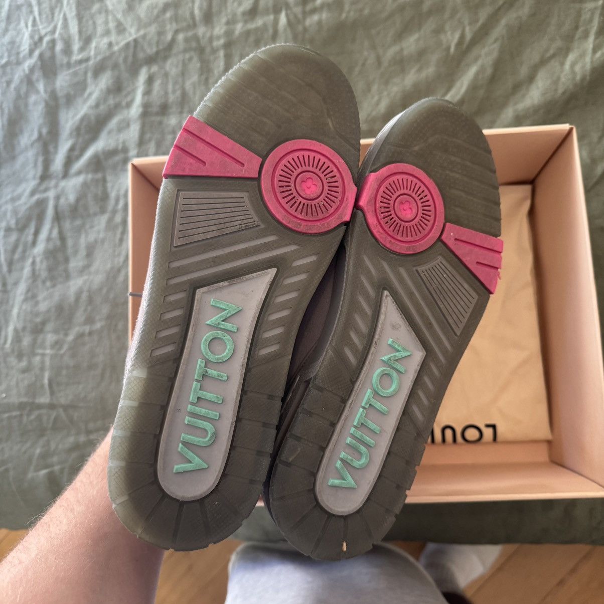 Louis Vuitton Louis Vuitton LV Trainer upcycled grey Size US 9 / EU 42 - 8 Thumbnail
