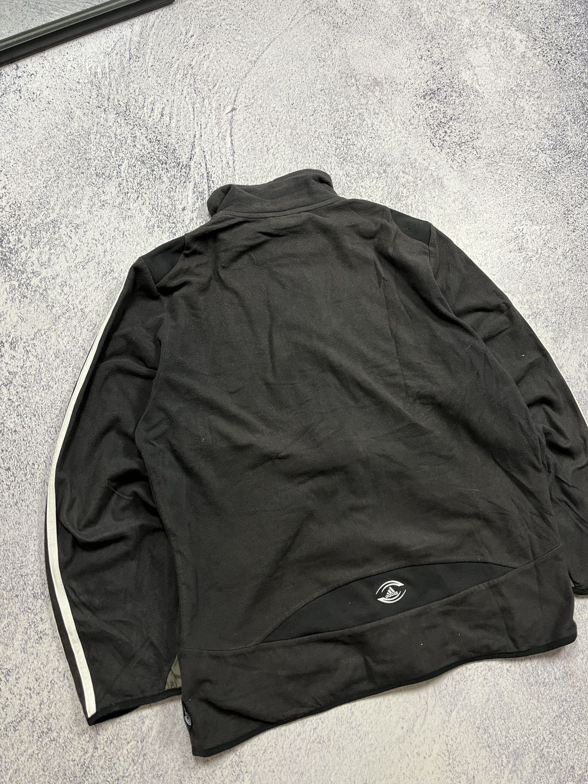 Adidas × Vintage Vintage 00s Adidas All Blacks Zip Fleece Jacket Sweater Rare Size US L / EU 52-54 / 3 - 14 Thumbnail