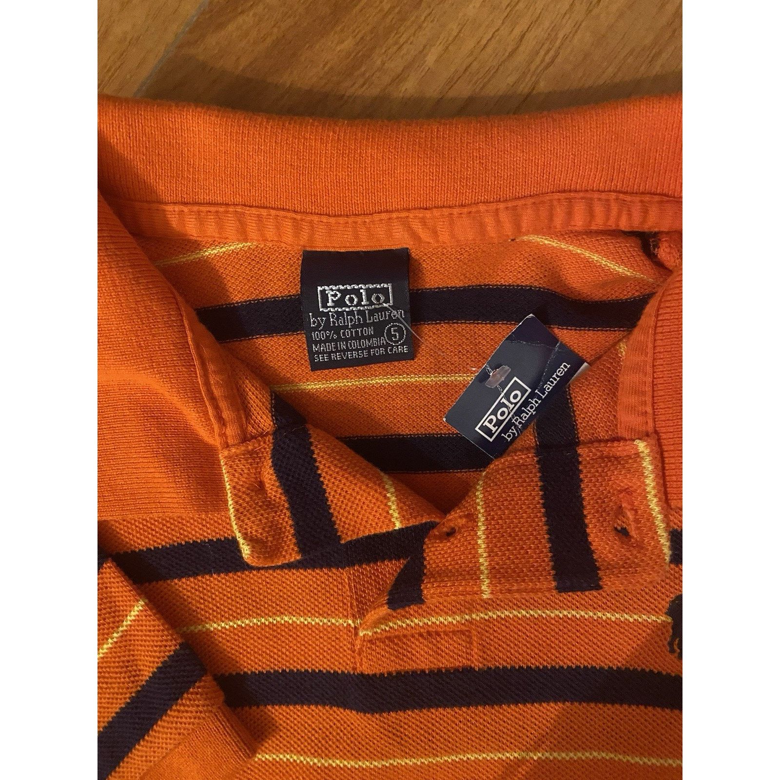 Polo Ralph Lauren Polo Ralph Lauren boys sz S Orange stripe short Sleeve Size US S / EU 44-46 / 1 - 6 Thumbnail