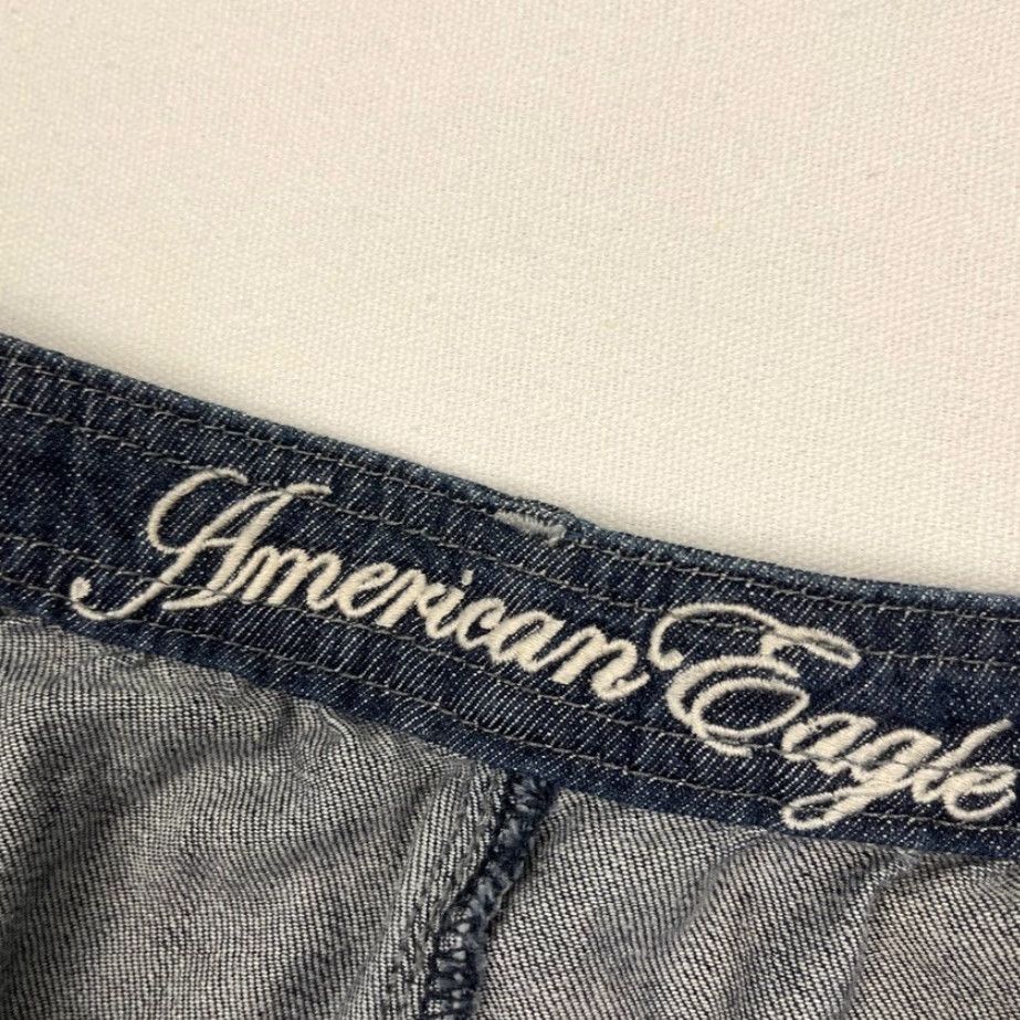 American Eagle Outfitters VINTAGE American Eagle Outfitters Mini Skirt 2 Blue W29 L14 Regular Women Short 90s Preppy Size 26" / US 2 / IT 38 - 3 Thumbnail