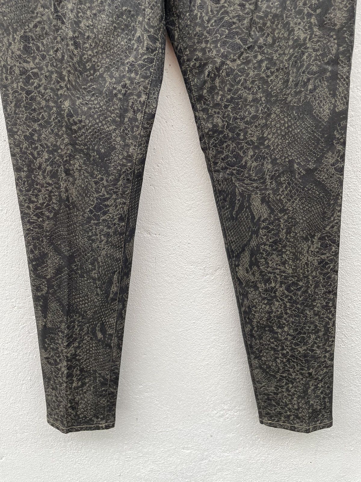 George Vintage Georges Rech Paris Snake Skin Skinny Jeans Size 32" / US 10 / IT 46 - 4 Thumbnail