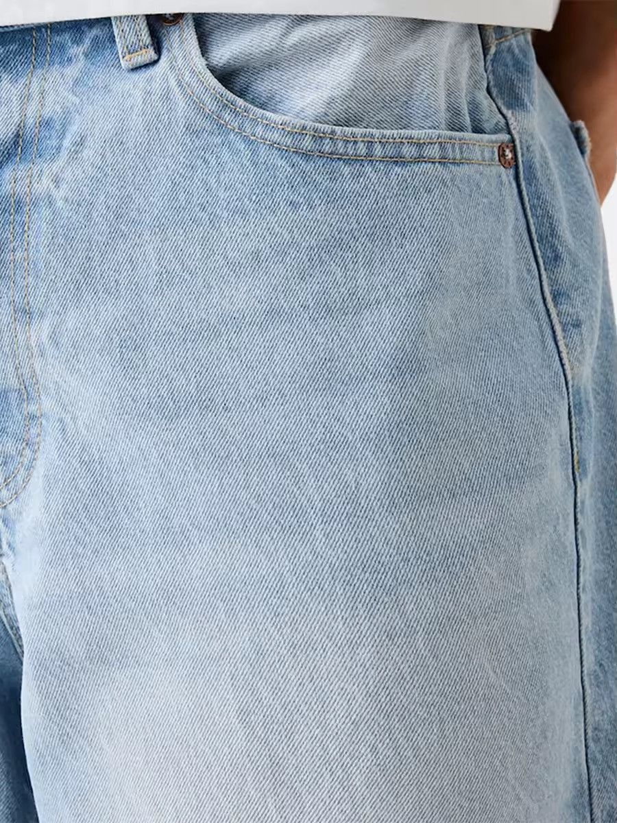Japanese Brand Basic Streetwear Baggy Y2k Light Blue Shorts Denim Size US 36 / EU 52 - 5 Thumbnail