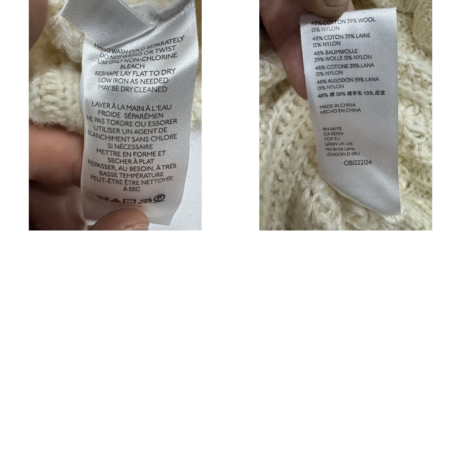 Anthropologie Anthropologie Pilcro Marla V-Neck Sweater Knit Women’s Size S Ivory Oversized Pullover Dolman Sleeve Size S / US 4 / IT 40 - 8 Thumbnail