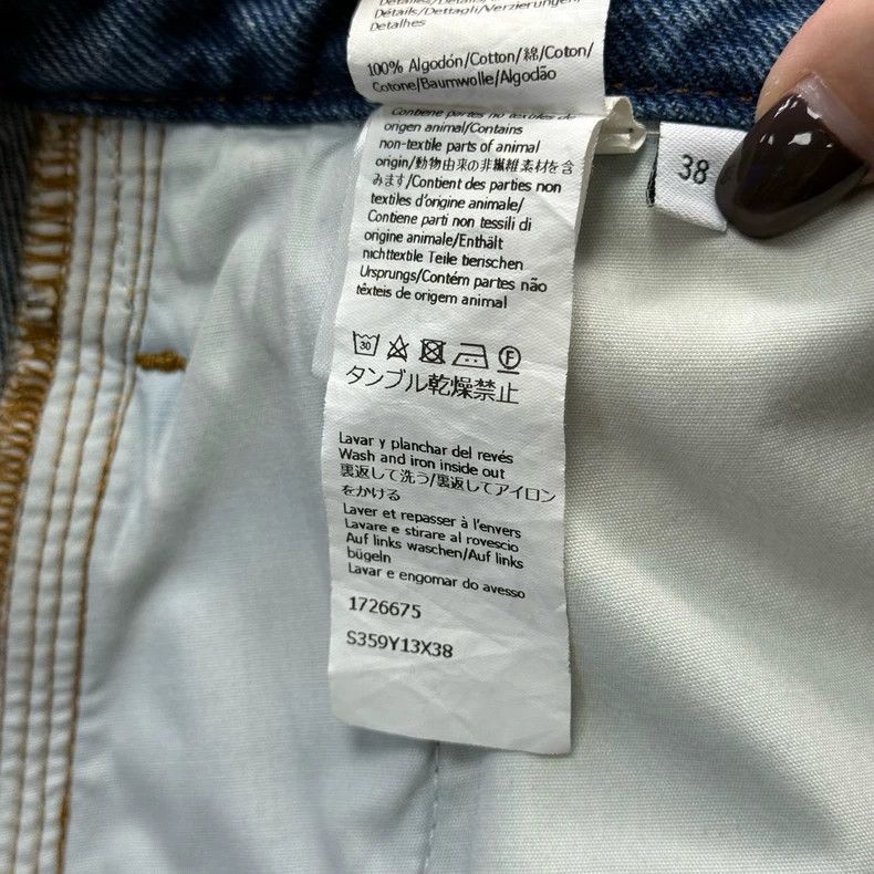 Loewe Loewe Washed blue leather label denim skirt Size 25" / US 0 / IT 36 - 6 Thumbnail
