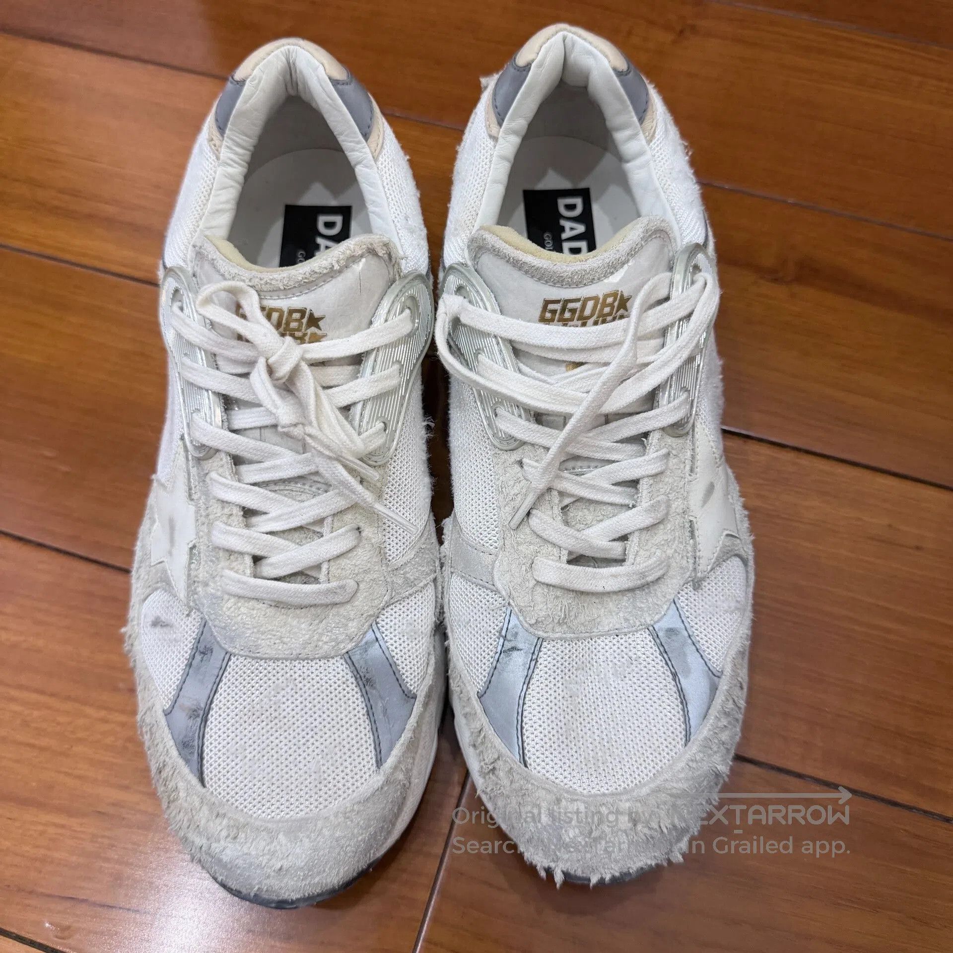 Golden Goose Golden Goose Dadstar White Distressed Sneakers. Size US 8 / EU 41 - 2 Thumbnail