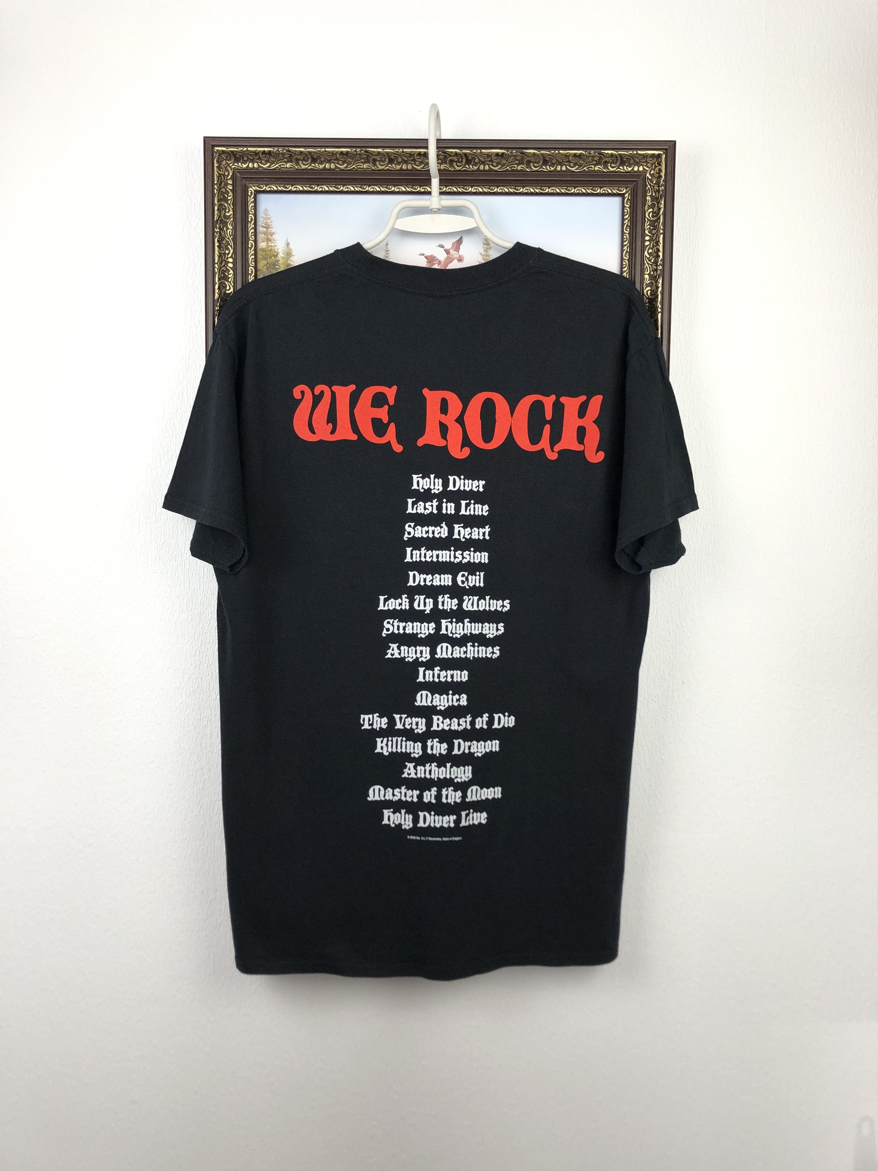 Band Tees Vintage Dio Tour Shirt Band Tee Over Print Black Mens Metal Size US M / EU 48-50 / 2 - 7 Thumbnail