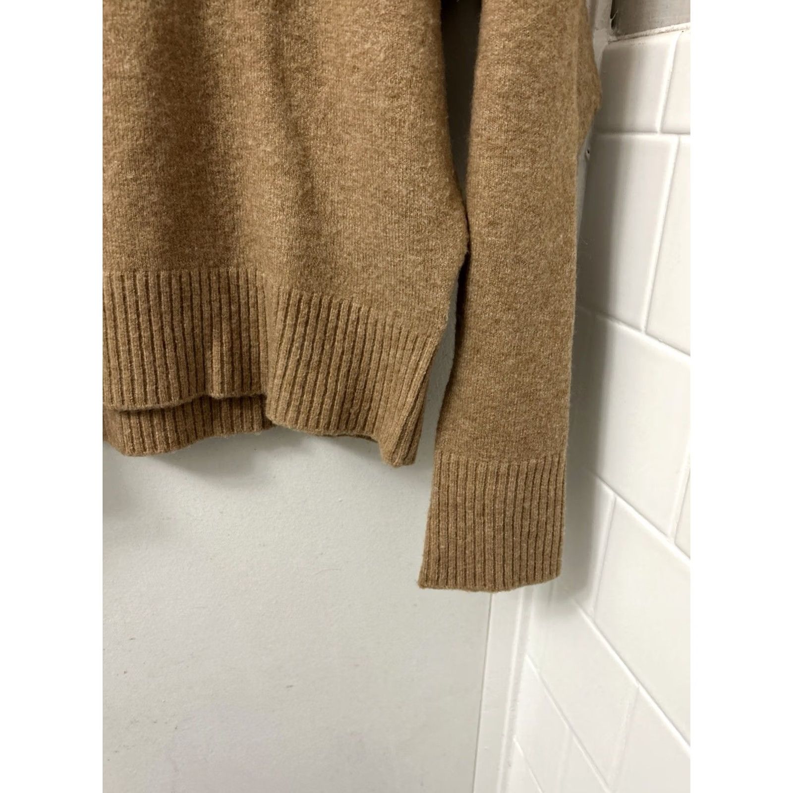 Vintage J Crew V-Neck Polo Sweater Womens Medium Brown Merino Wool Alpaca Blend Pullover Size M / US 6-8 / IT 42-44 - 5 Thumbnail