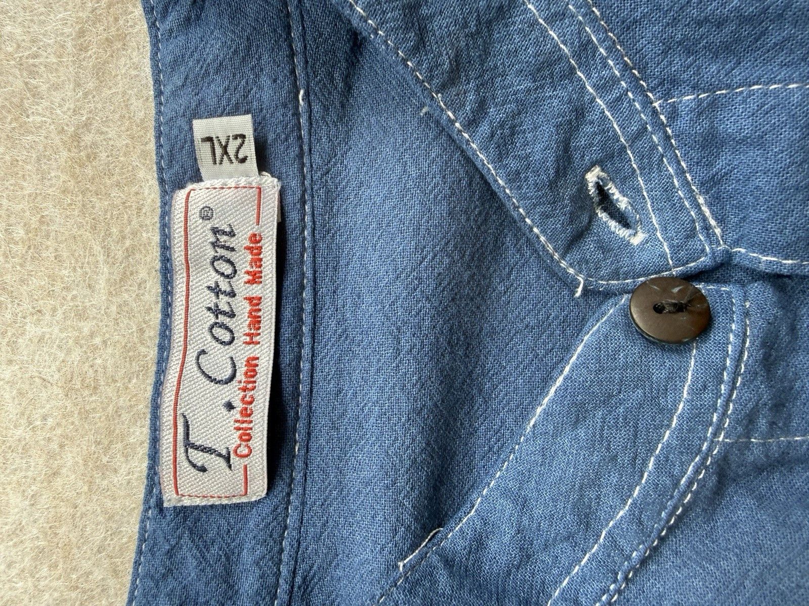 Handmade T. Cotton Hand Made 2XL Men’s Size US L / EU 52-54 / 3 - 5 Thumbnail