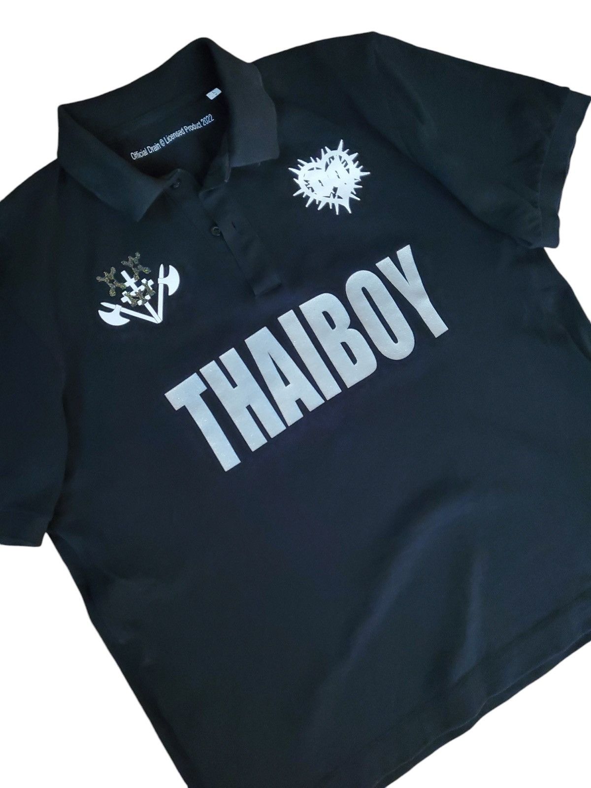 Drain Gang THAIBOY DIGITAL BACK 2 LIFE POLO (Black) Size US M / EU 48-50 / 2 - 2 Thumbnail