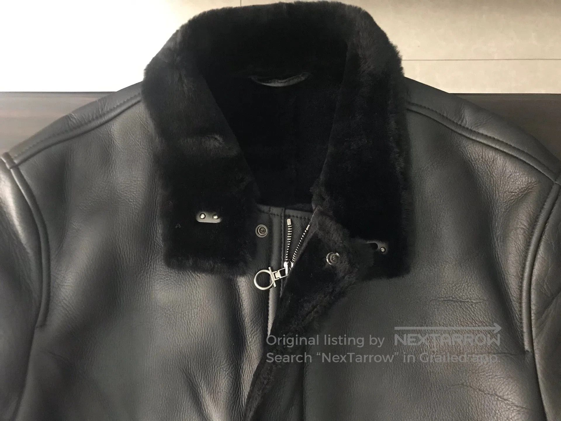 Salvatore Ferragamo black shearling coat by salvatore ferragamo. Size L / US 10 / IT 46 - 5 Thumbnail