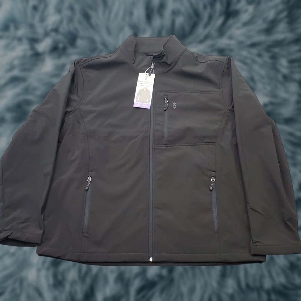 Free Country Free Country Mens Jacket XXL Black Wind-Resistant Softshell Full Zip Jacket Size US XXL / EU 58 / 5 - 1 Thumbnail