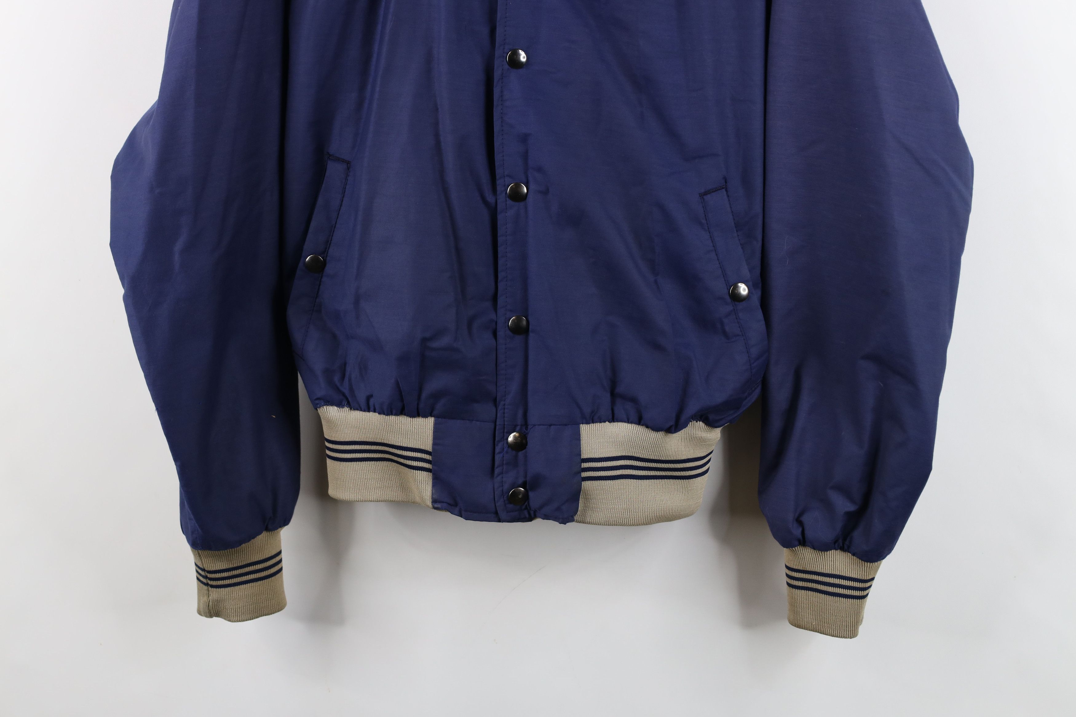 Vintage Vintage 70s Streetwear Hood Hooded Bomber Jacket Blue USA Size US M / EU 48-50 / 2 - 3 Thumbnail