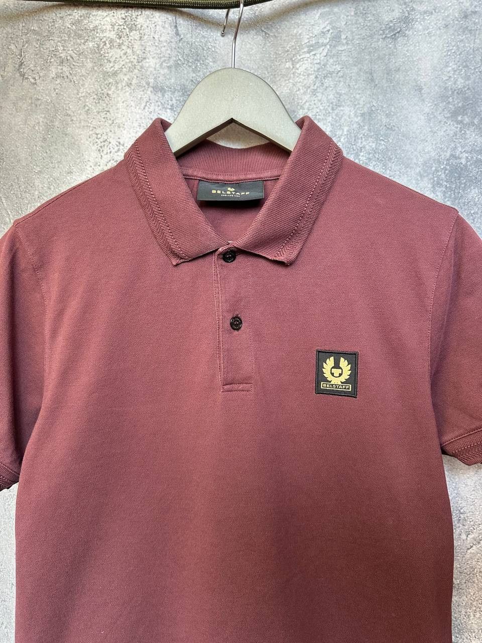 Belstaff Belstaff Polo Shirt Burgundy SS Collared Patch Box Logo Size US M / EU 48-50 / 2 - 5 Thumbnail