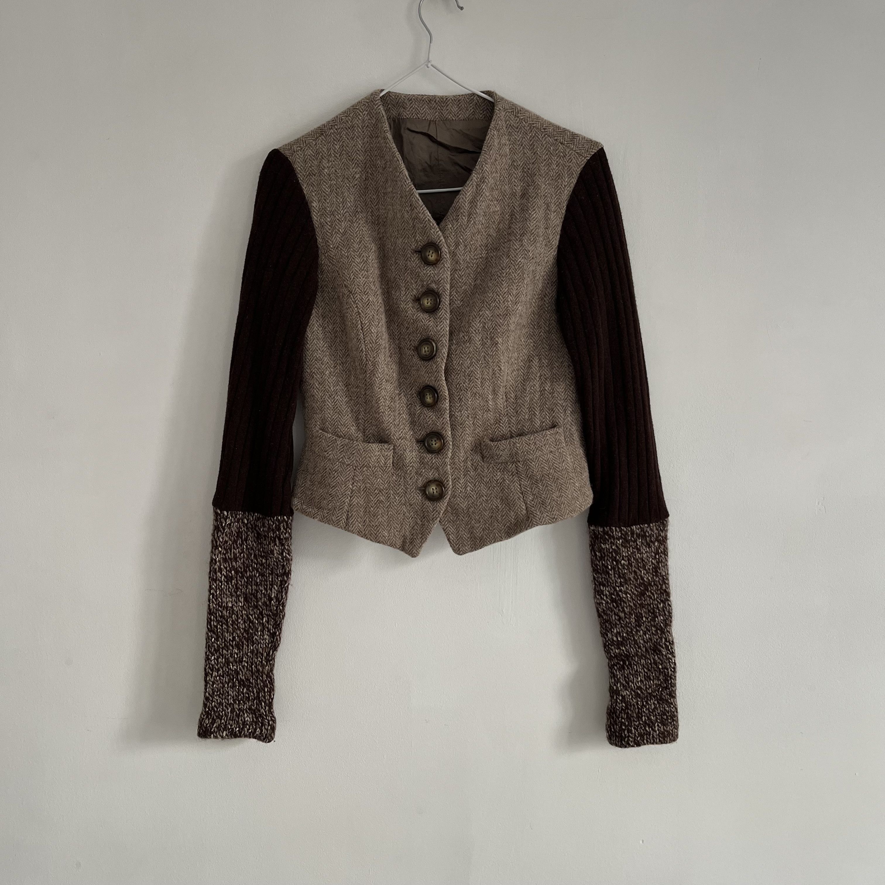 Vintage Dolce & Gabbana Runway Jacket Wool Sweater Sleeves
