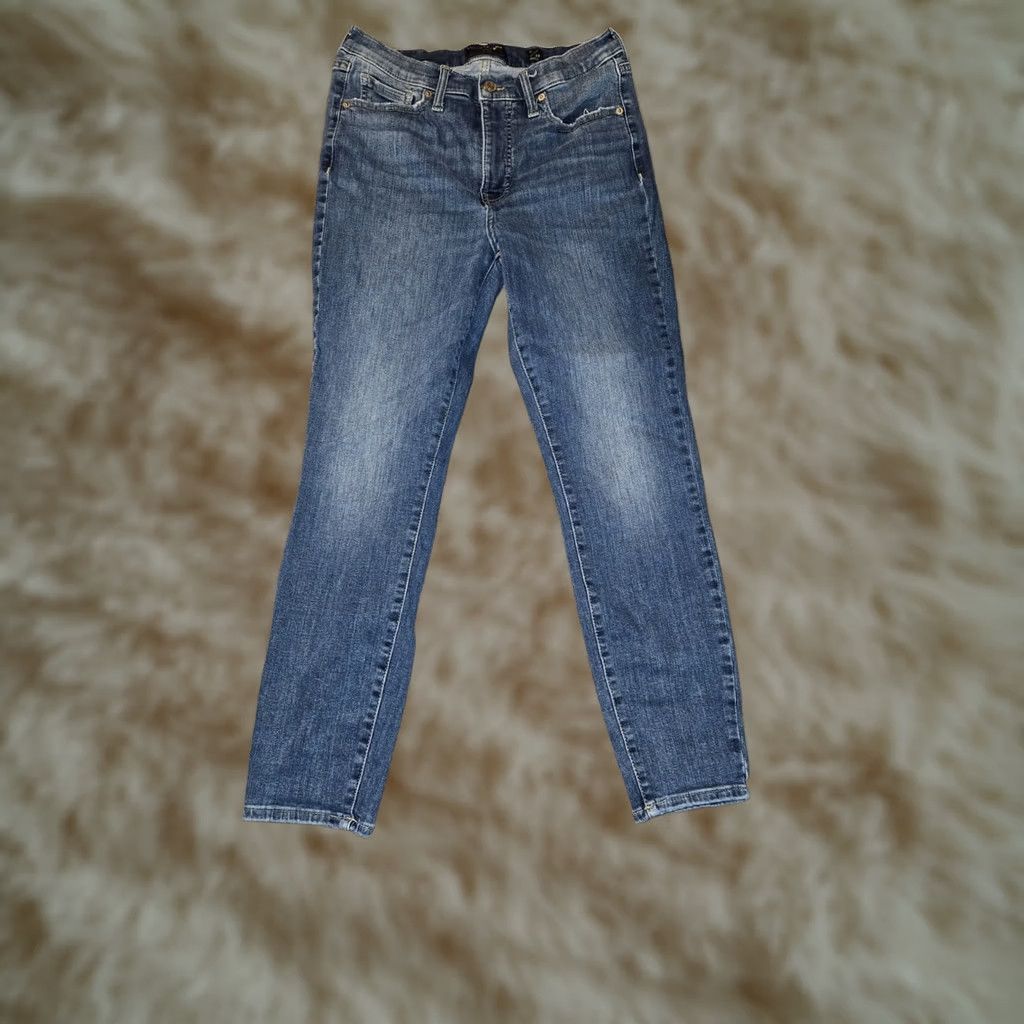 Lucky Brand Lucky Brand Bridgette Skinny Jeans Women 8 Mid Blue Denim Stretch Pockets 90s Preppy City Logo N/A Size ONE SIZE - 1 Thumbnail