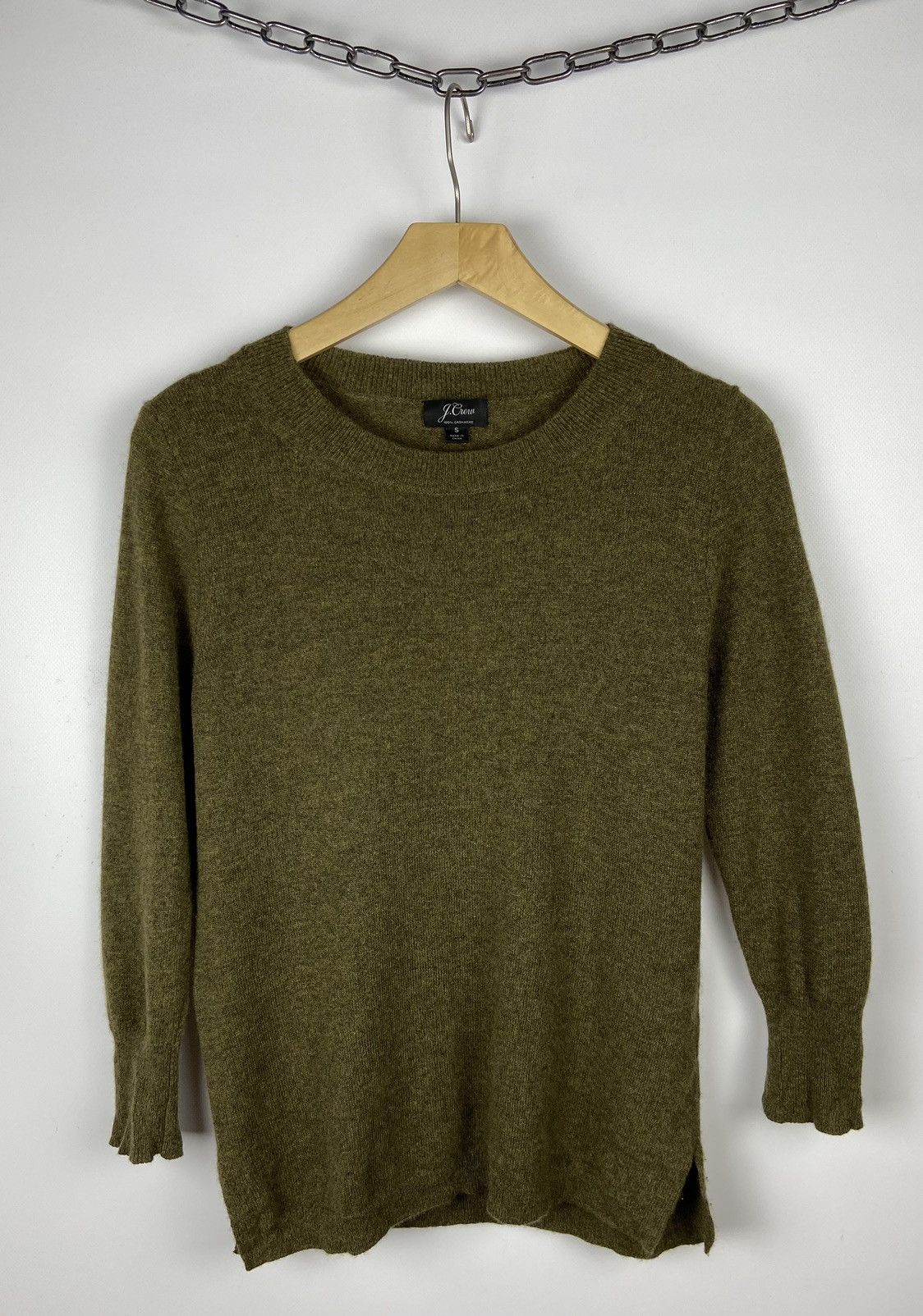 J.Crew J. Crew Pure Cashmere Sweater Size S Dark Green Luxury Brand Size S / US 4 / IT 40 - 1 Thumbnail