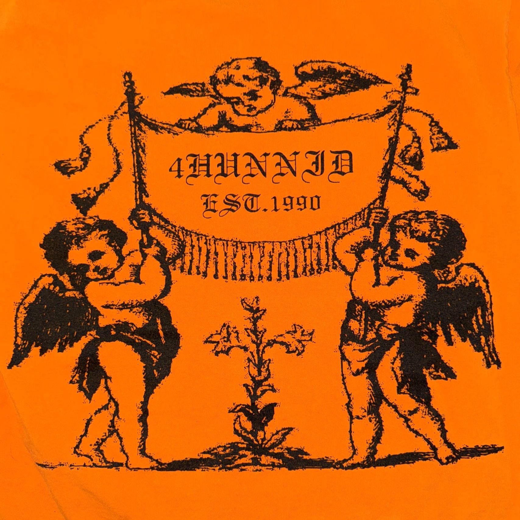 Vintage 4 Hunnid Angels T-Shirt Orange M Mens Shirt 4 Hunnid Angels Orange M 90s Theme Size US M / EU 48-50 / 2 - 5 Thumbnail