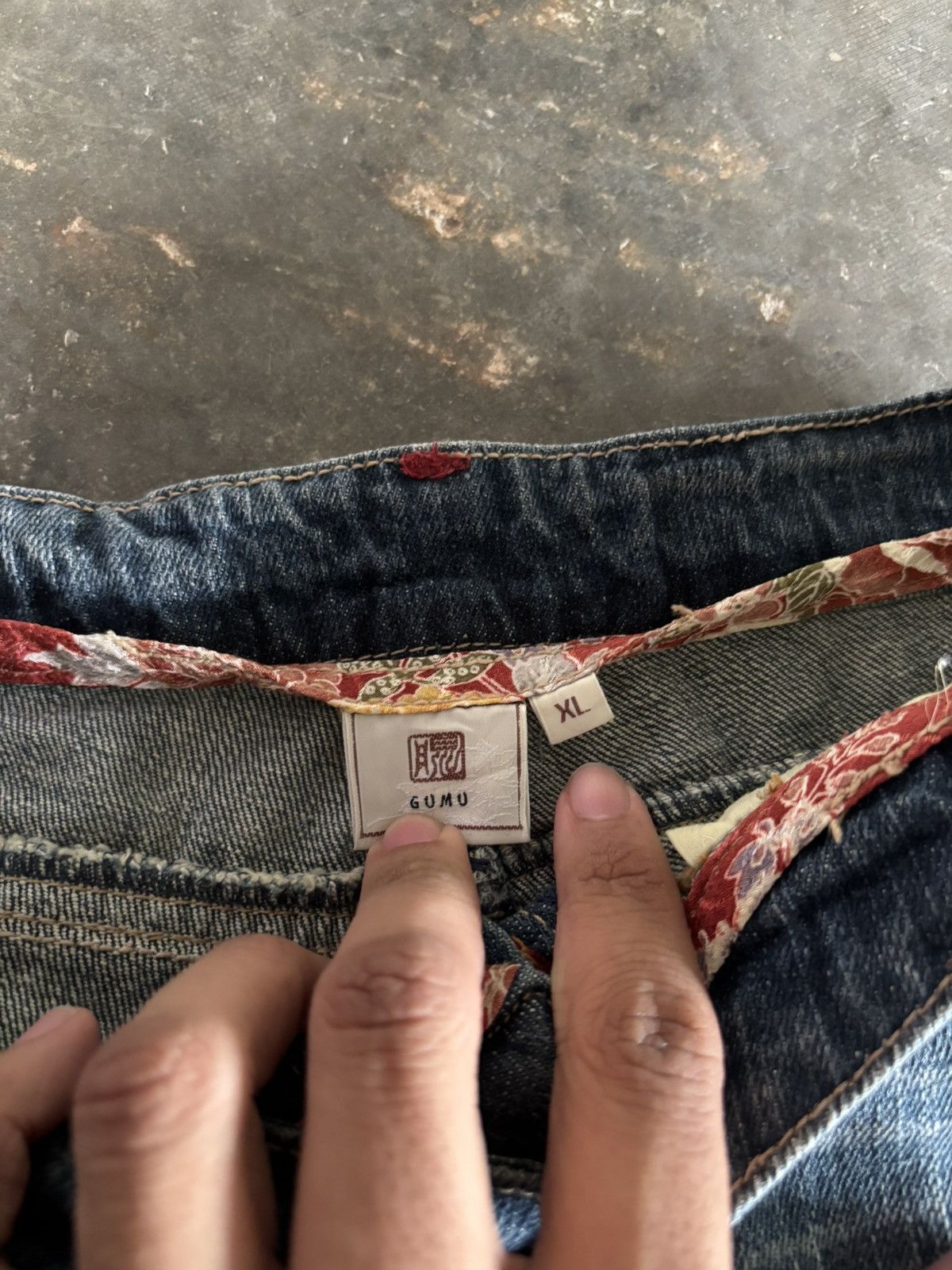 Hysteric Glamour × If Six Was Nine × Le Grande Bleu (L.G.B.) VTG GUMU JAPANESE DENIM SUKAJAN PANELLED Size US 33 - 5 Thumbnail