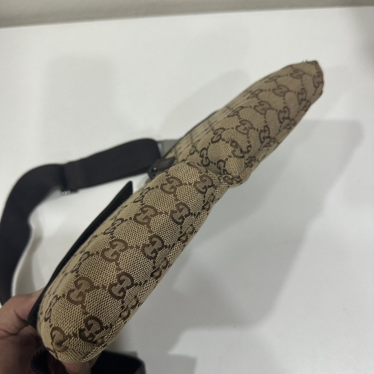 Gucci GUCCI GG CANVAS DOUBLE POCKET BELT BAG WAIST BUMBAG 25 Size ONE SIZE - 4 Thumbnail