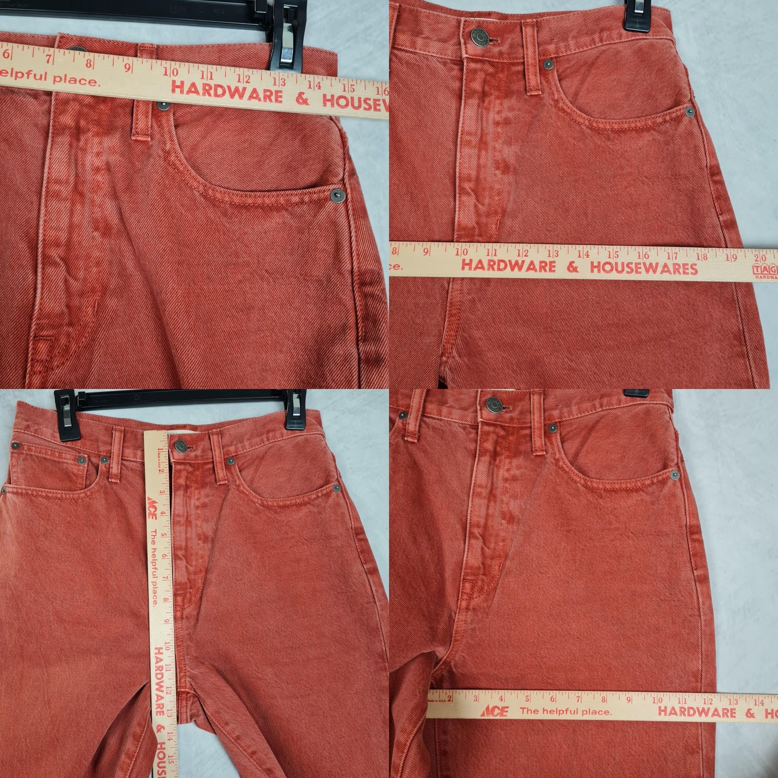 Madewell Madewell Baggy Straight Jeans Womens 27 Salmon High Rise Relaxed Denim Pants Size 27" / US 4 / IT 40 - 8 Thumbnail