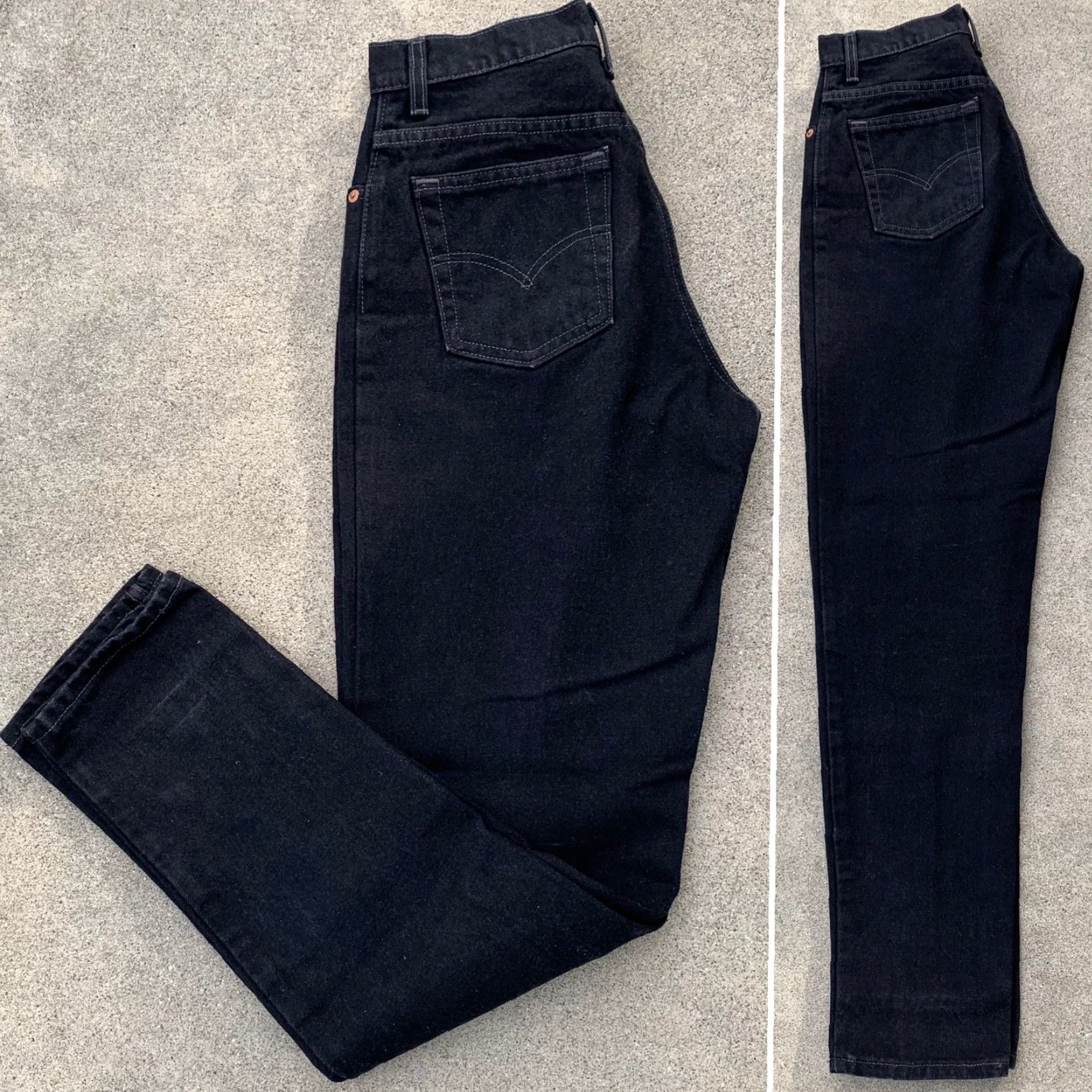 Levi's VINTAGE Levi's 550 Jeans Black 29" Waist 8 REG L High Rise Mom Relaxed 90s Retro Denim Jeans Women's Shoes? Size 30" / US 8 / IT 44 - 3 Thumbnail