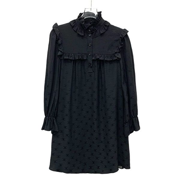 Celine Celine Triomphe Silk Mini Dress Size 34 Size XS / US 0-2 / IT 36-38 - 1 Thumbnail