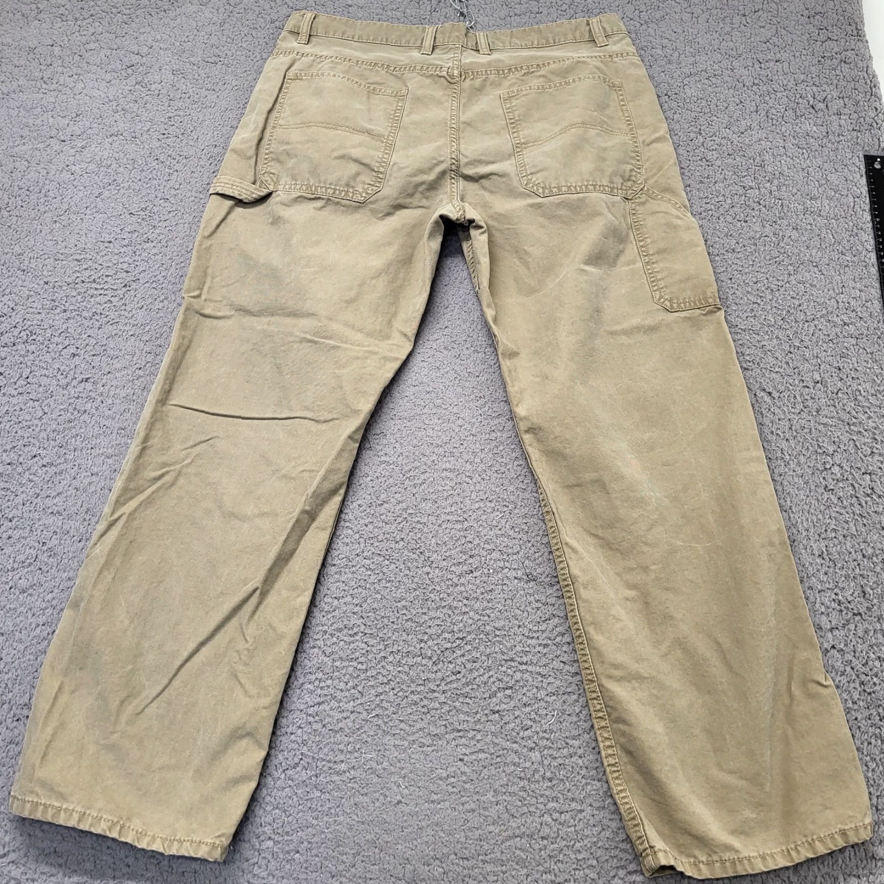 The Mountain Blue Mountain Pants Men’s 36x32 Khaki Carpenter Utility Work 100% Cotton Canvas Size US 36 / EU 52 - 4 Thumbnail