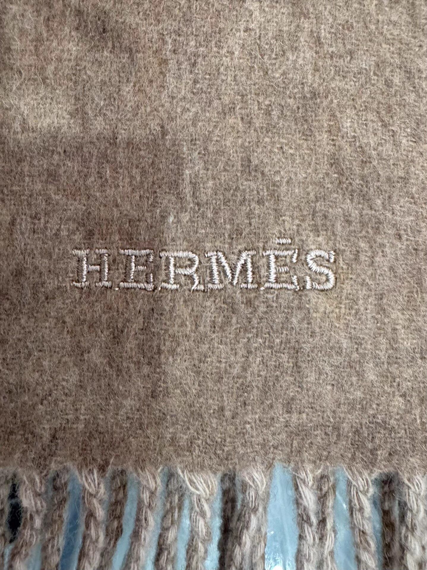 Hermes Hermes Ivory Camel Double-Faced Cashmere Scarf New Size ONE SIZE - 7 Thumbnail