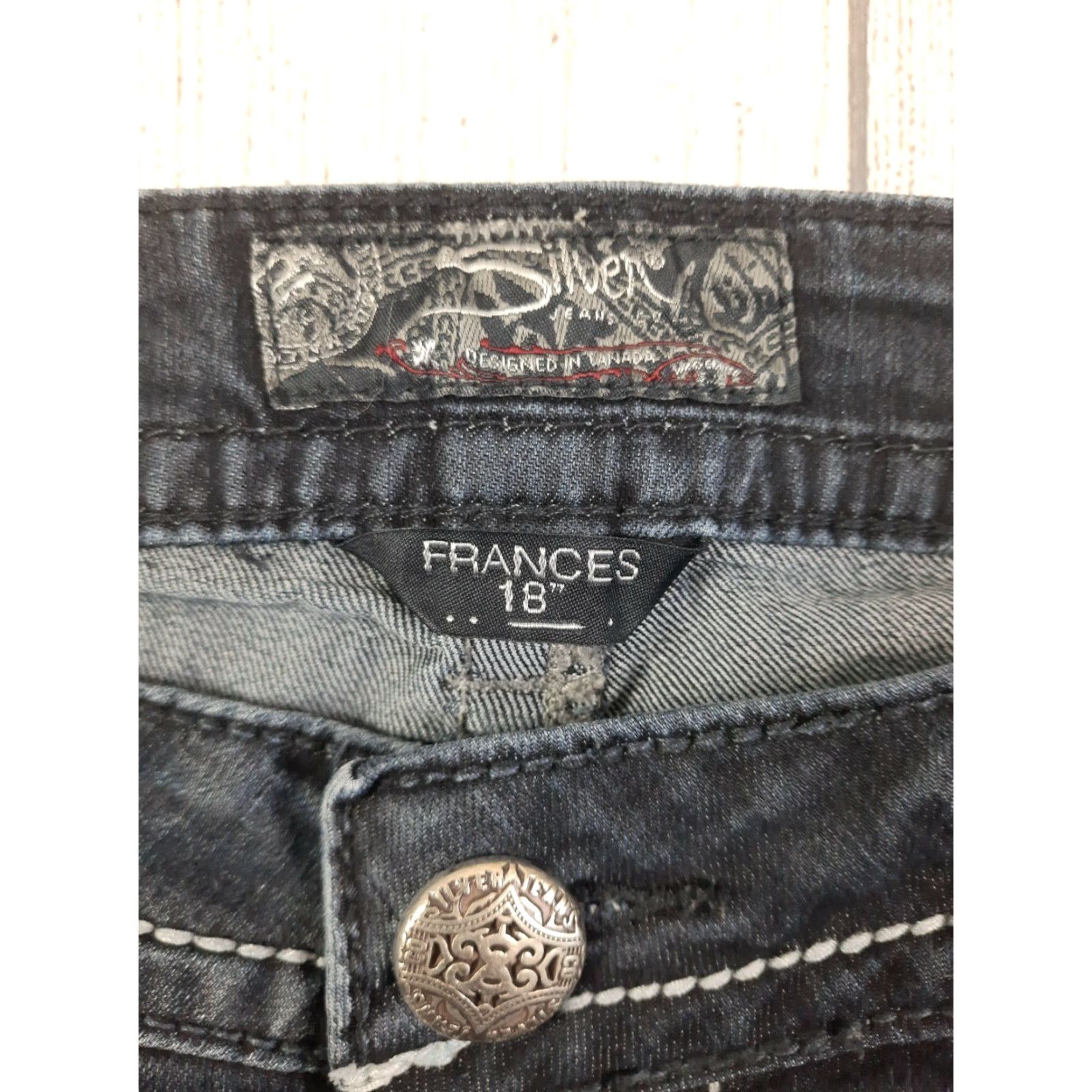 Silver Jeans Co. VINTAGE Silver Jeans Frances Jeans 27x35 Women Denim Bootcut Stretch Blue 90s? (Note: This needs to be only from original words; adjust.) Size 27" / US 4 / IT 40 - 3 Thumbnail