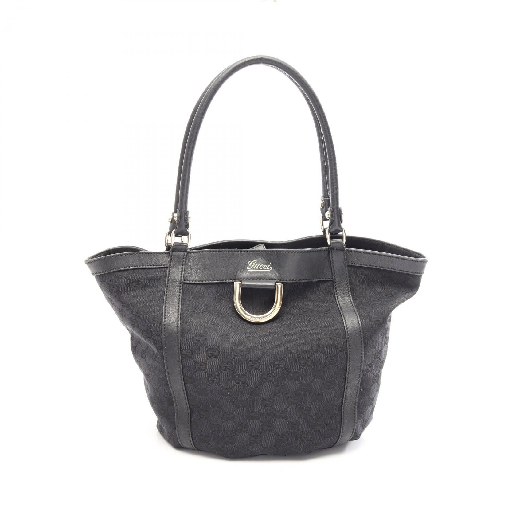 Gucci Gucci Gucci Abbey GG Canvas Tote Bag Leather Tote Bag 211982 DUTY FREE for USA Size ONE SIZE - 1 Thumbnail