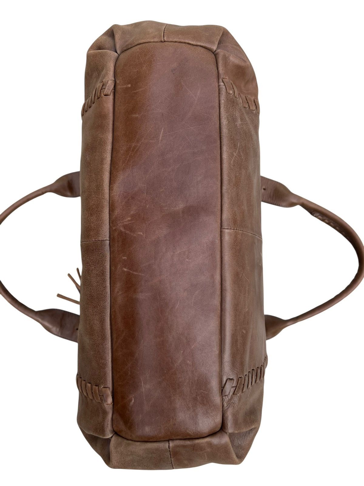 Leather Vintage Sazaby Japan Scratches Patina Leather Shoulder Bag Size ONE SIZE - 19 Thumbnail