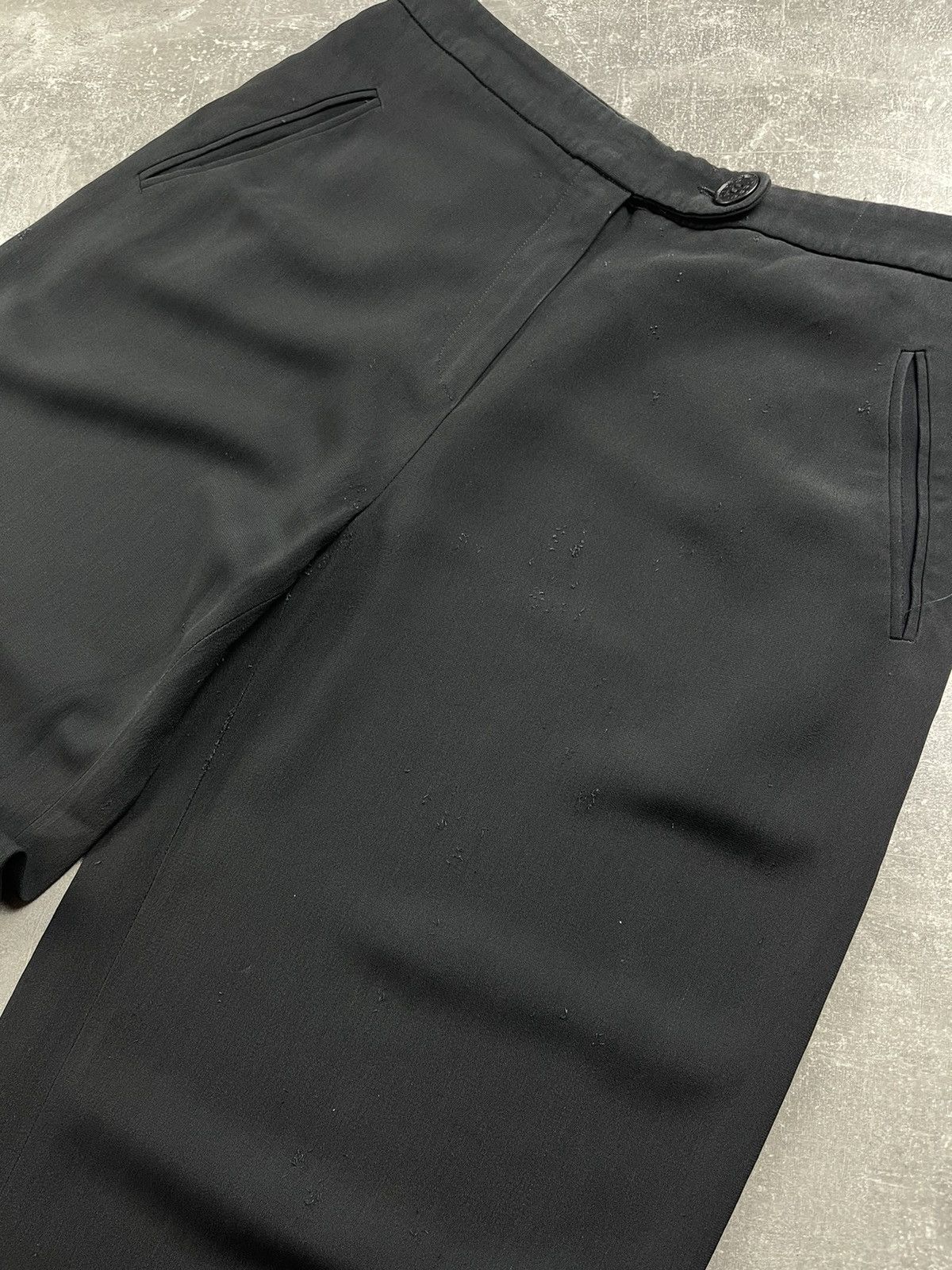 Moschino Cheap and Chic Moschino Wide Leg Cropped Trousers Black Size 34" / US 12 / IT 48 - 4 Thumbnail