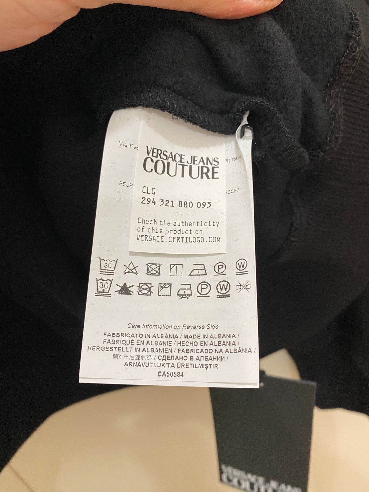 Versace Jeans Couture Versace Jeans Culture Fleece Garazta sweatshirt XL, black, Size US XL / EU 56 / 4 - 10 Thumbnail