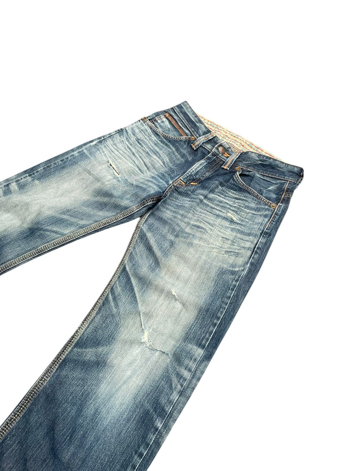 Edwin Vintage Edwin 444XVS Distresed Jeans Size US 33 - 2 Thumbnail