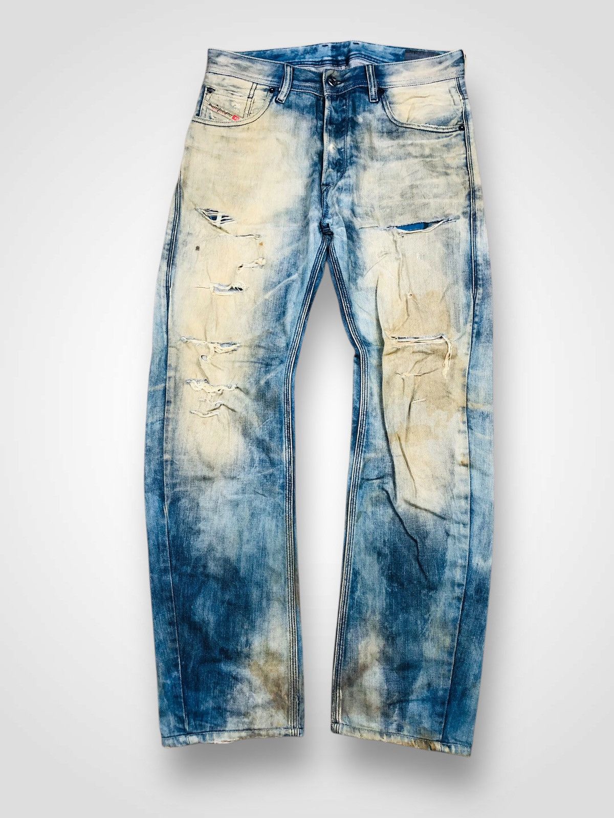 Diesel Diesal Industry Distress Jeans (36) Size US 28 / EU 44 - 1 Thumbnail