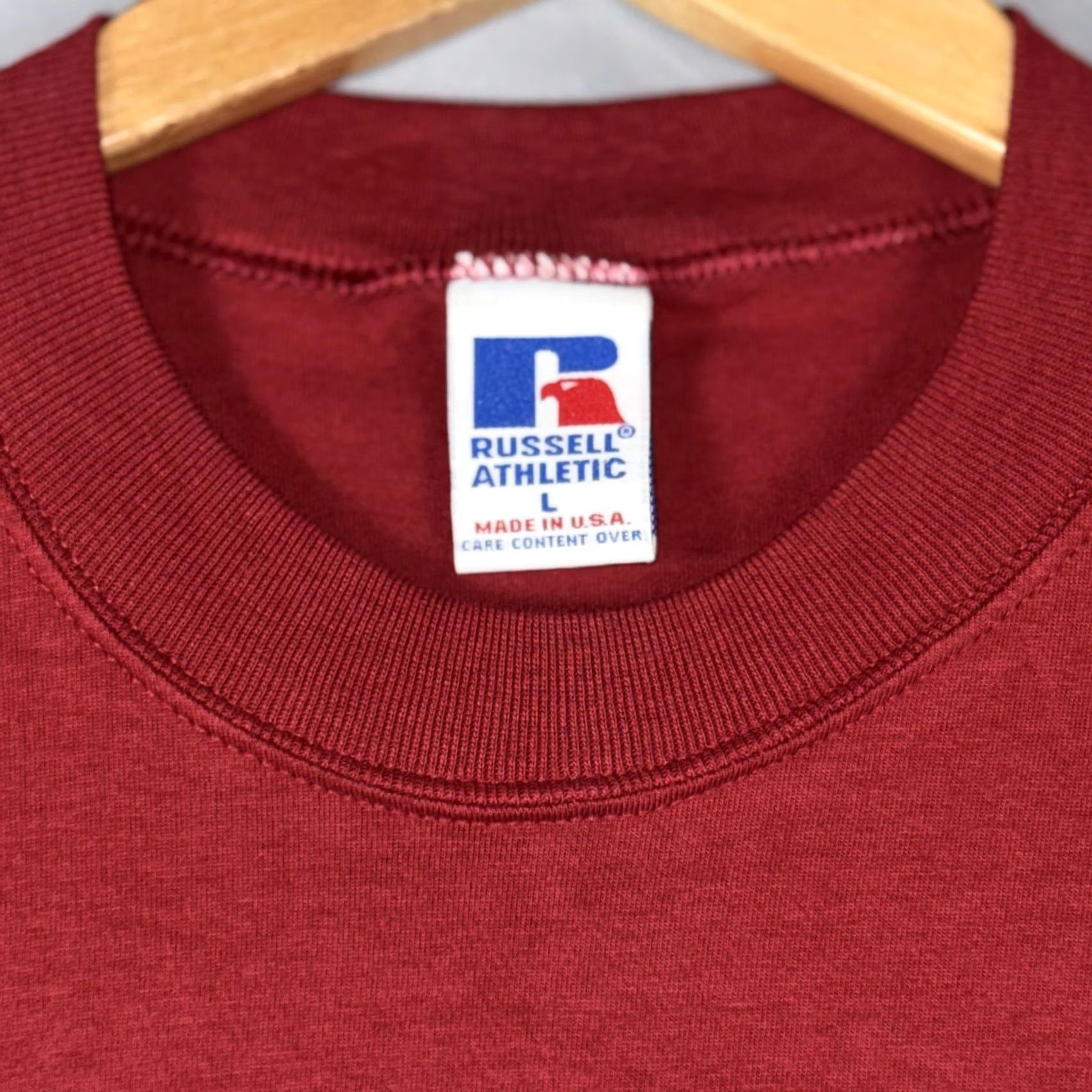 Russell Athletic VINTAGE Russell Athletic Shirt Mens L Red Pocket Tee Made USA Cotton Size US L / EU 52-54 / 3 - 3 Thumbnail