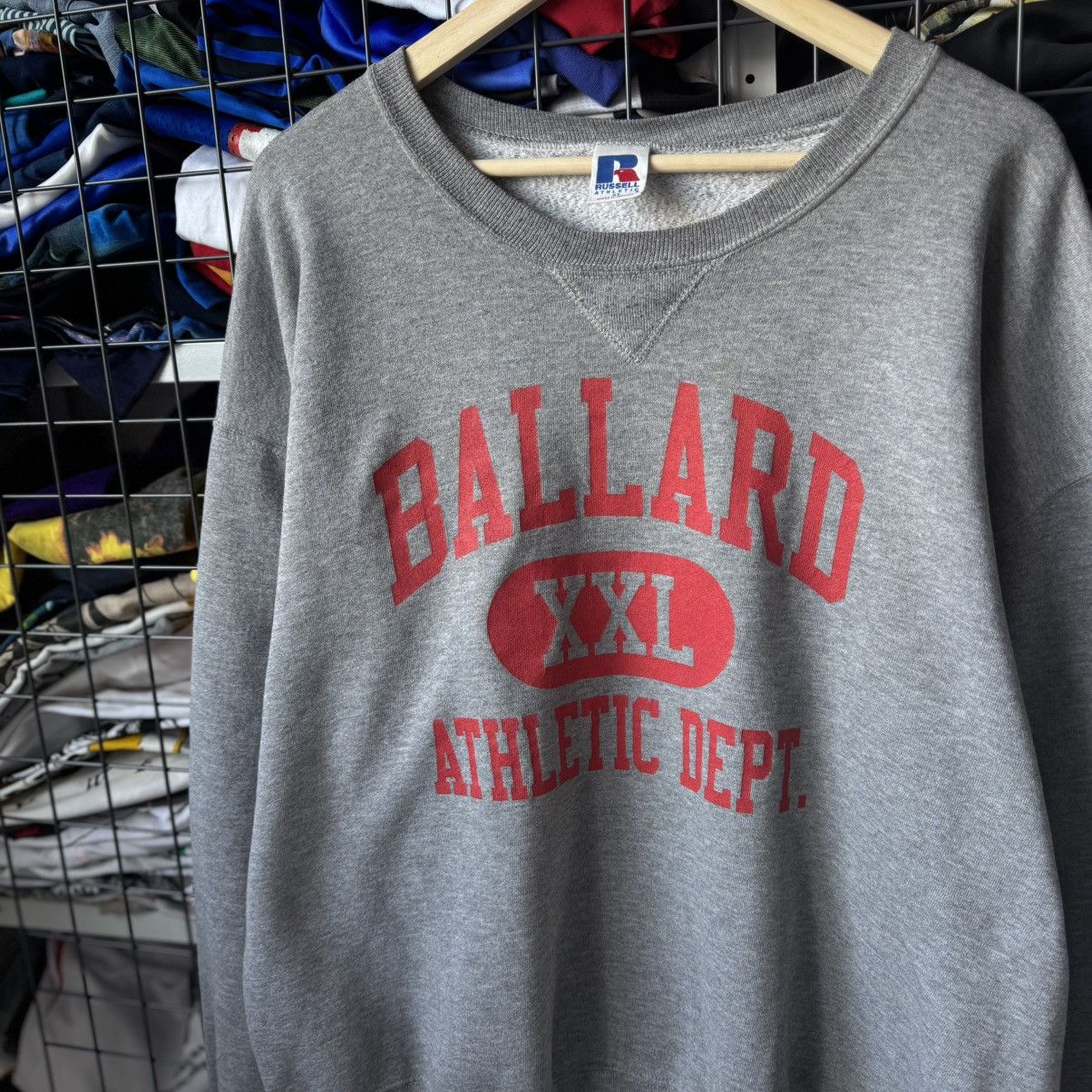 Russell Athletic Vintage 90s Russel Ballard Athletic Dept Sweatshirt Size US XL / EU 56 / 4 - 2 Thumbnail