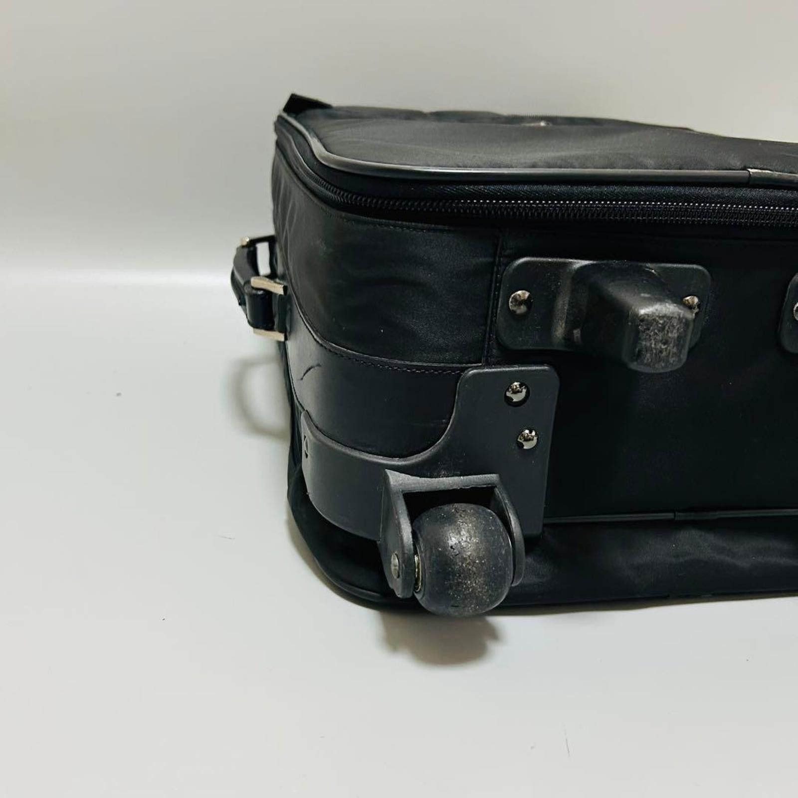 Prada Prada - Black Nylon Rolling Suitcase Luggage Size ONE SIZE - 6 Thumbnail