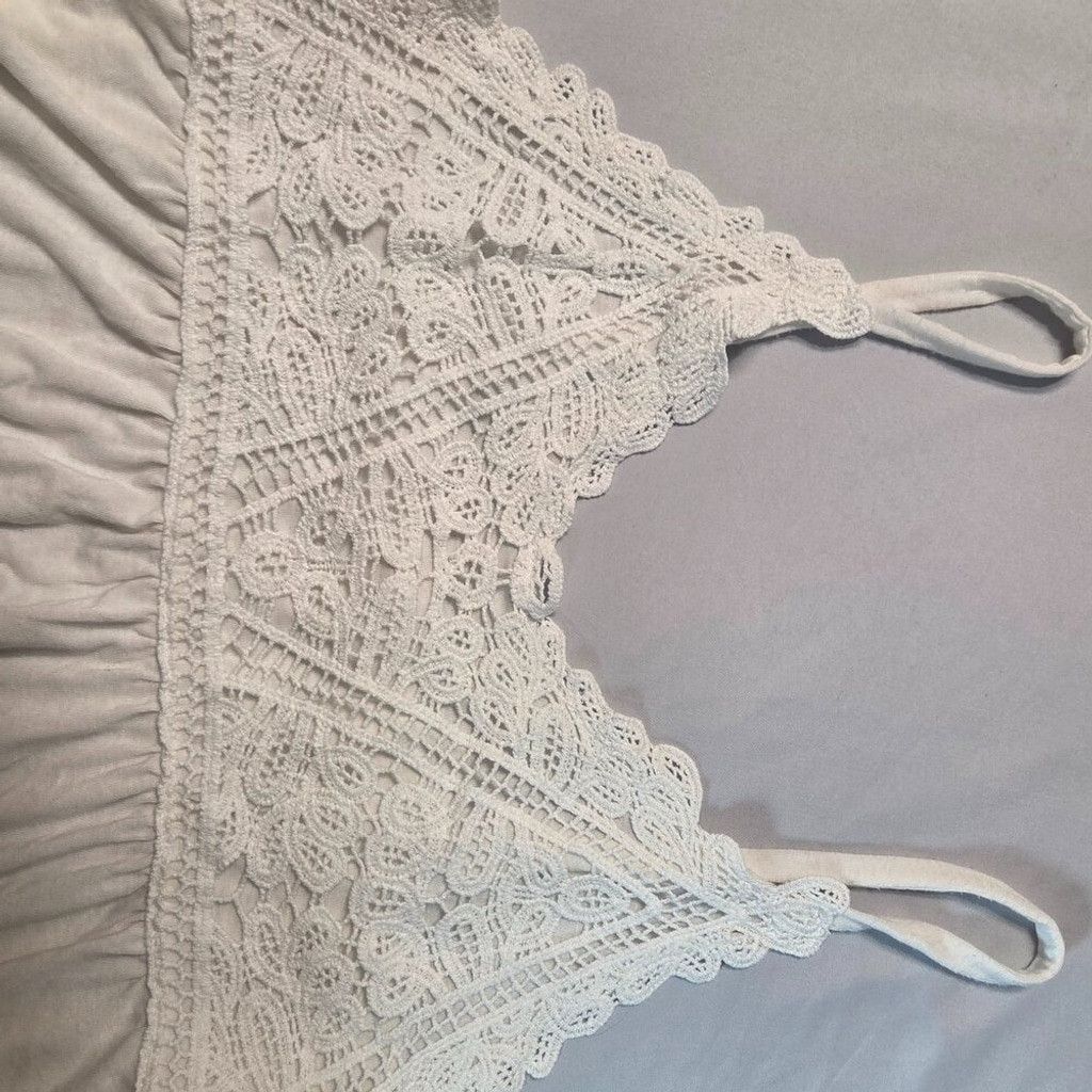 Other Love On A Hanger-Chic Boho White Lace Cami Top Large Size L / US 10 / IT 46 - 3 Thumbnail