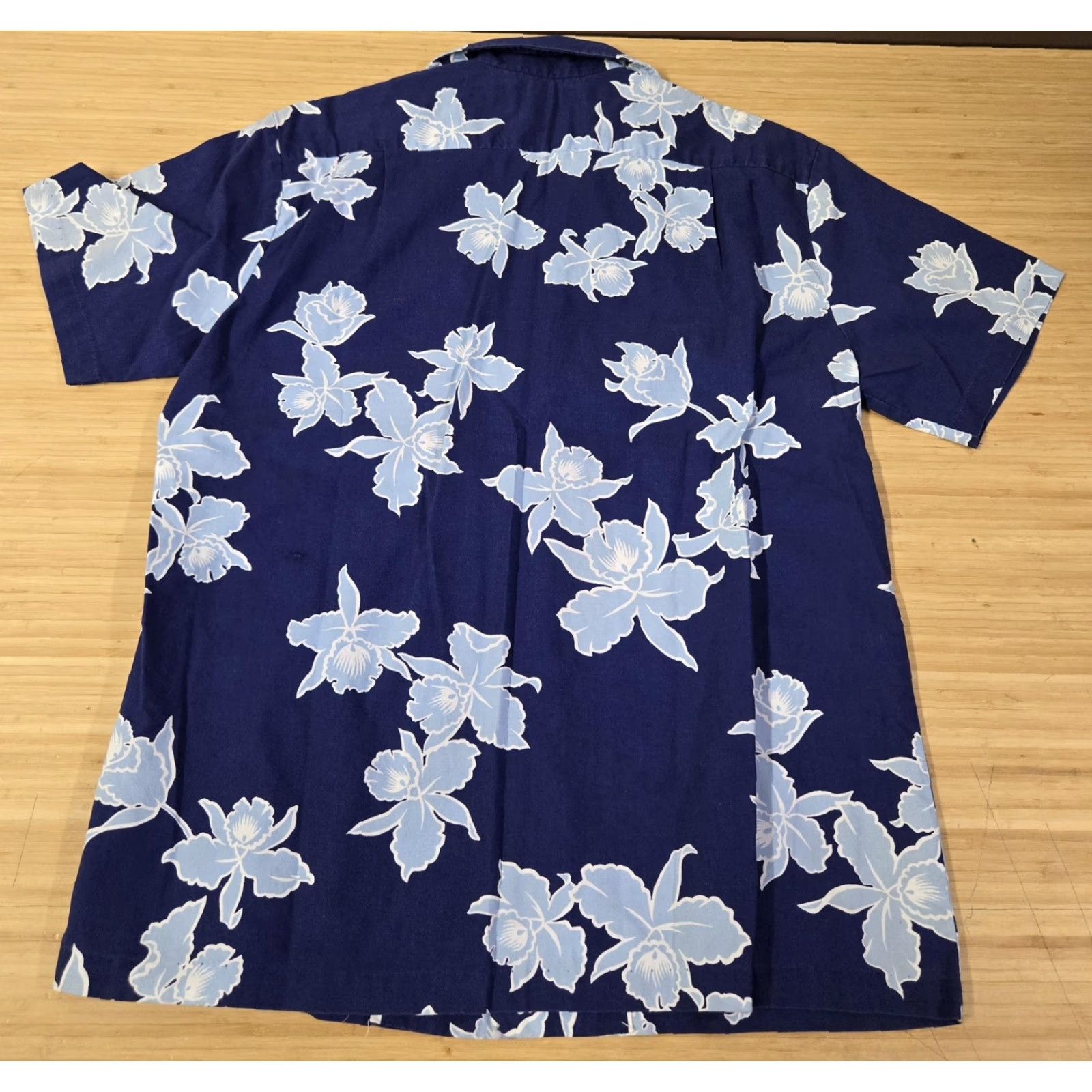 Vintage VINTAGE Kai Nani Shirt Mens Large Blue Aloha Hawaiian Short Sleeve Camp Collar Made USA Size US L / EU 52-54 / 3 - 6 Thumbnail