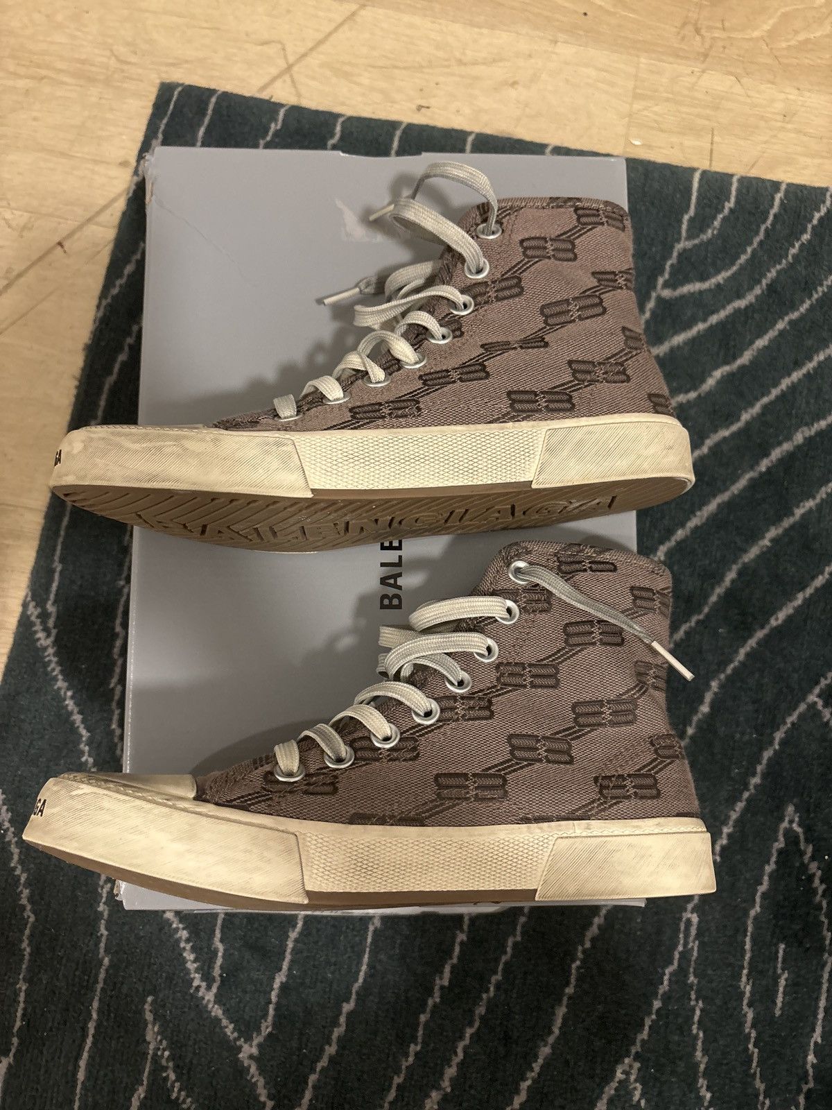 image of Balenciaga Paris Sneakers in Dark Grey Mix, Women's (Size 7)