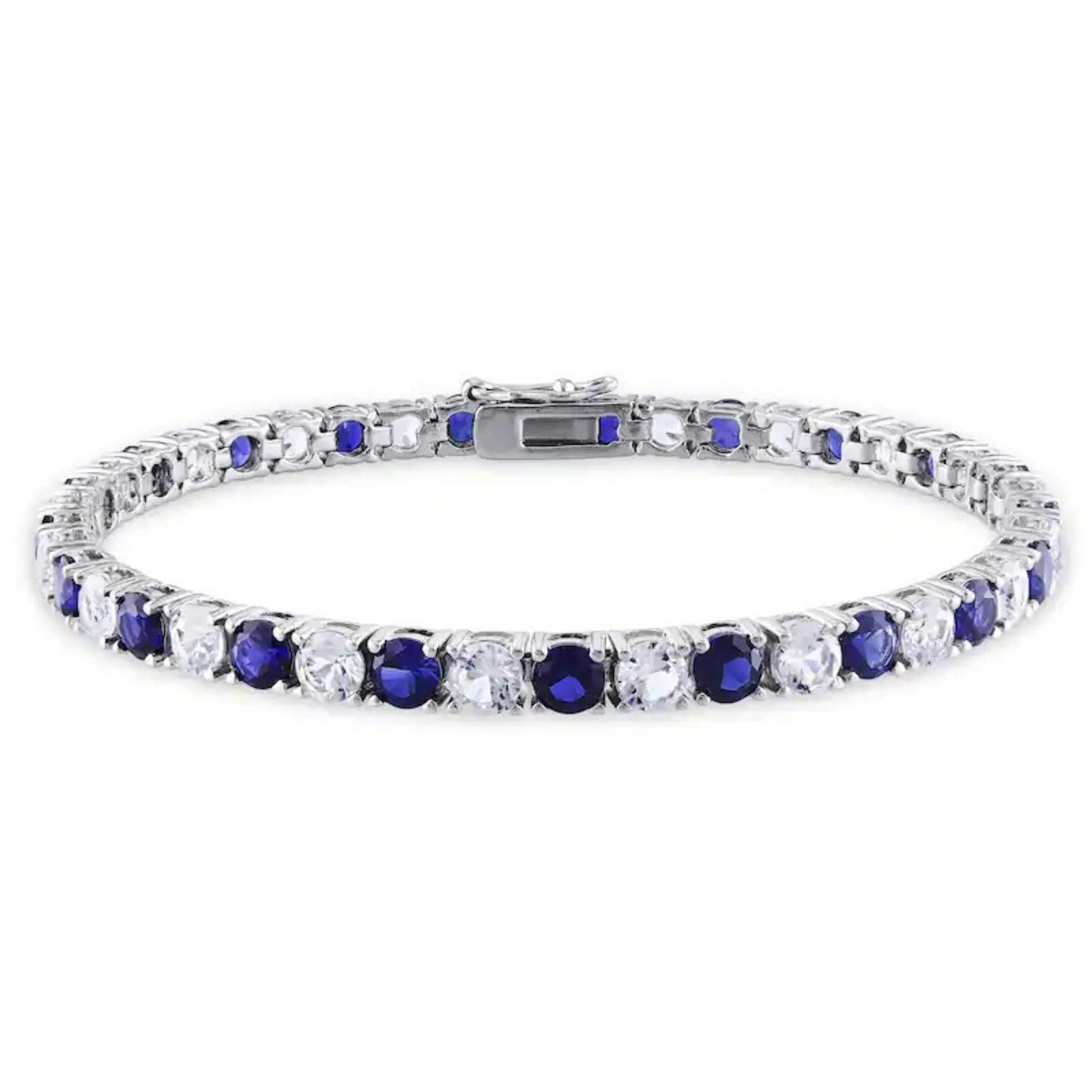 Giani Bernini Giani Bernini Sapphire Tennis Bracelet in Sterling Silver Size ONE SIZE - 1 Thumbnail