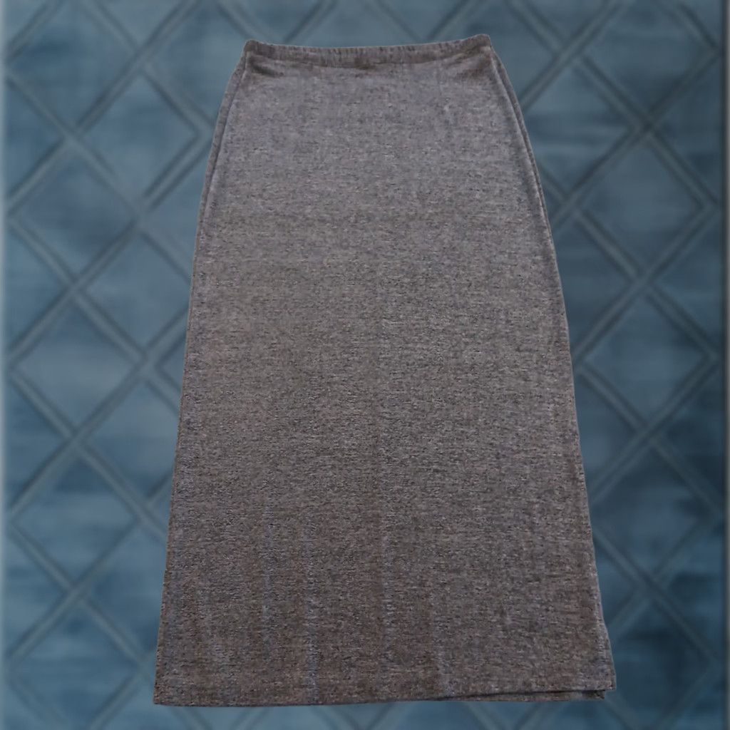 Willi Smith Willi Smith Skirt Long Maxi Gray Pull On Slit Side Elastic Waist Made In USA Women Large L Vintage: No Size 36" / US 14 / IT 50 - 1 Thumbnail