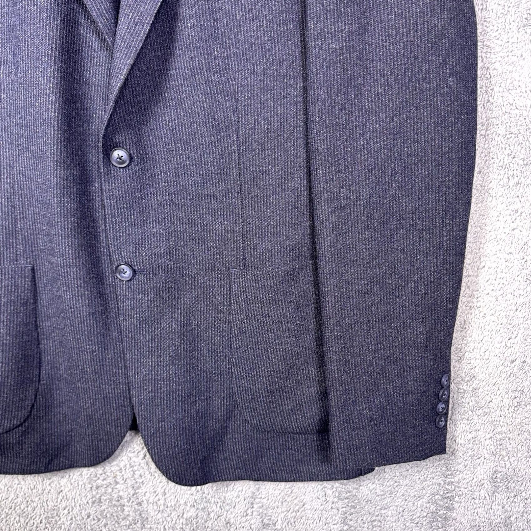 Vintage 34 Heritage Sport Coat Blazer Jacket Mens US 44 EU 54 Wool Knit Unstructured Size 44R - 3 Thumbnail