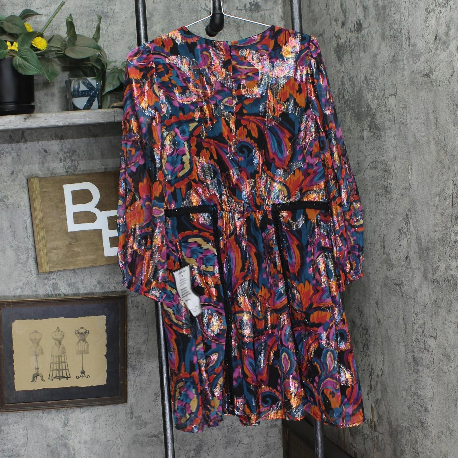 Vince Camuto Nwt Vince Camuto Chiffon Fit & Flare Dress Red Multi 12 Size XL / US 12-14 / IT 48-50 - 2 Thumbnail
