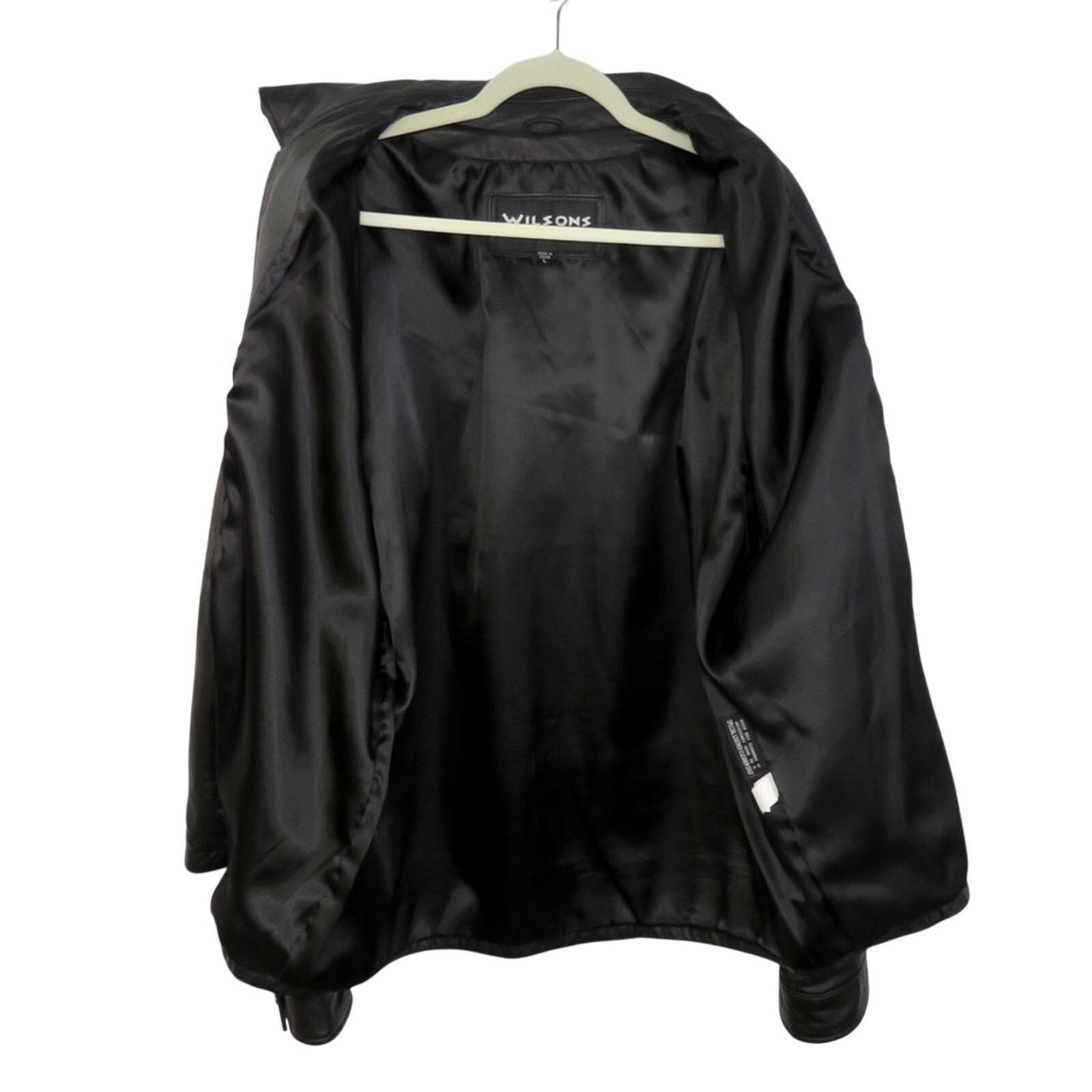Wilsons Leather Vintage Wilson's Leather Men's Black Leather Jacket Large Size US L / EU 52-54 / 3 - 5 Thumbnail